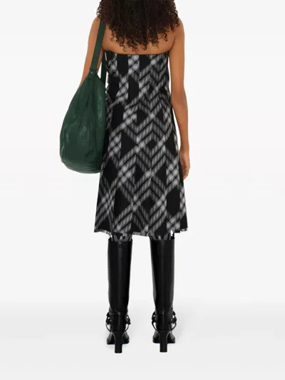 Burberry Midi Dress With Check Pattern