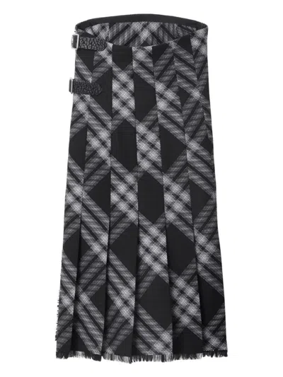 Burberry Midi Dress With Check Pattern
