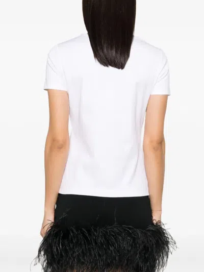 Dolce & Gabbana White T-shirt With Logo Lettering Print In Cotton