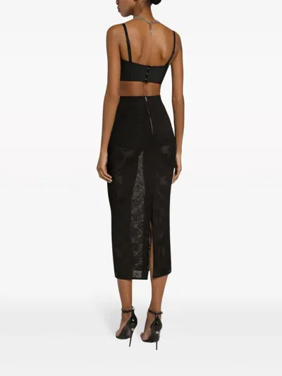 Dolce & Gabbana Dg-jacquard Midi Skirt