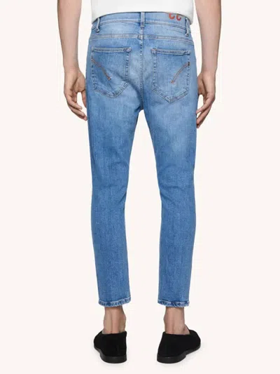 Dondup Alex Faded Belt Loops Trousers In Blue