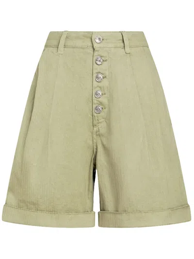 Etro Herringbone-pattern Cotton Bermuda Shorts
