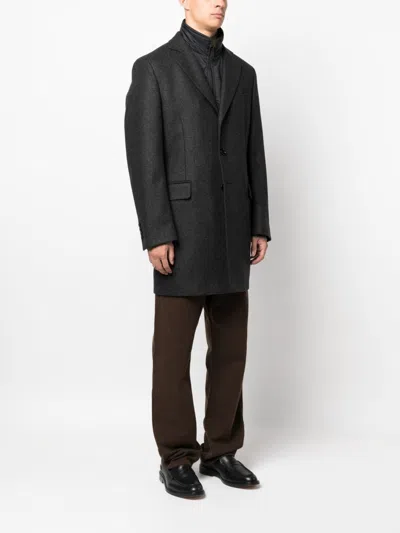 Fay Easy Db Single-breasted Layered Coat