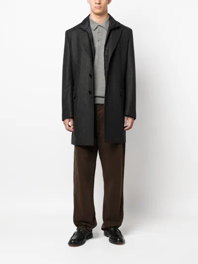 Fay Easy Db Single-breasted Layered Coat
