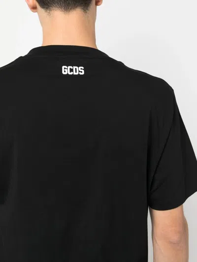 Gcds Pack Of Three Cotton T-shirts In Black