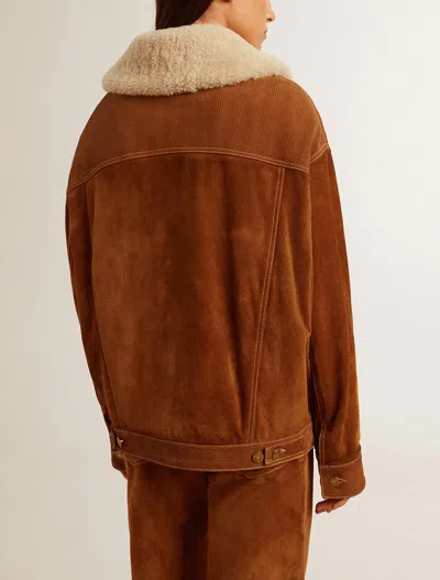 Golden Goose Journey Suede Jacket With Removable Collar