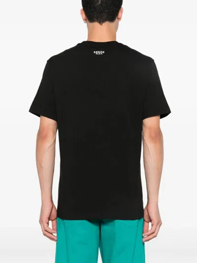 Shop Kenzo Classic T Shirt With `lucky Tiger Embroidery