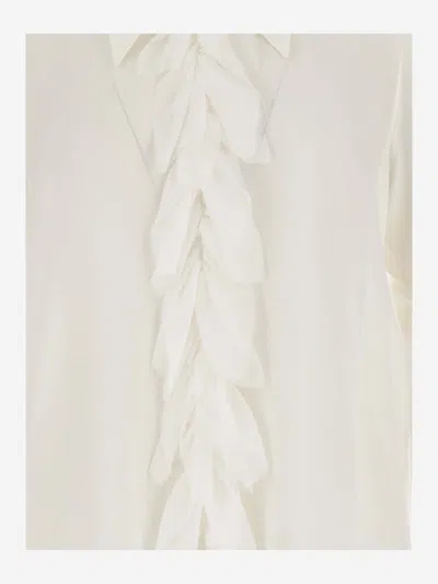 Khaite Luka Button-front Top With Ruffle Detail