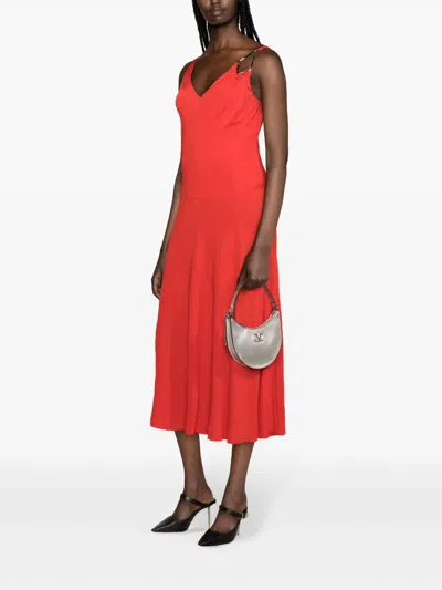 Lanvin Robe Midi Ligne A Sans Manches Pour Femme