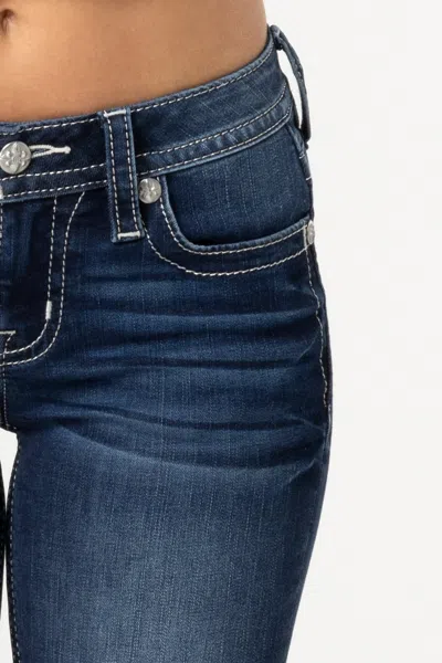 Miss Me Sophia Glitz Bootcut Jeans In Dark Wash