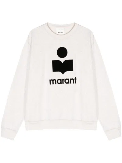 Isabel Marant Marant Mikoy Flocked Logo Sweatshirt In Pink