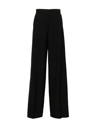 Max Mara High-rise Cady Wide-leg Pants In Black