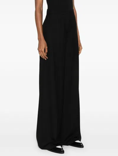 Max Mara High-rise Cady Wide-leg Pants In Black