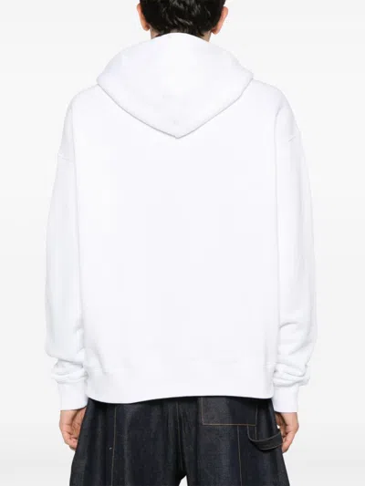 Off-white Cotton Sweatshirt Whit Frontal Logo Print