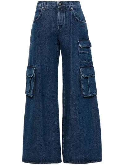 Off-white Wide-leg Cargo Jeans