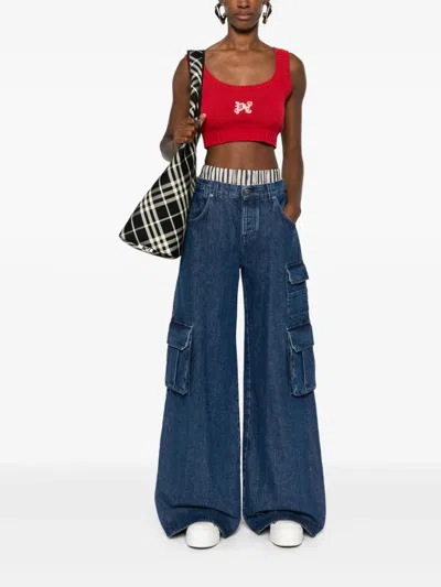 Off-white Wide-leg Cargo Jeans