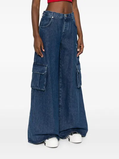 Off-white Wide-leg Cargo Jeans