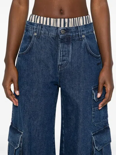 Off-white Wide-leg Cargo Jeans