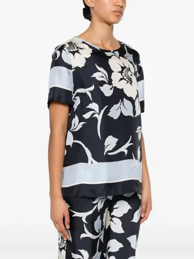 P.a.r.o.s.h Stevia Print Silk Blouse