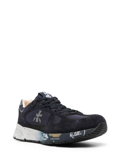 Premiata Mase Blue Sneakers In Black