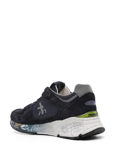 Premiata Mase Blue Sneakers In Black