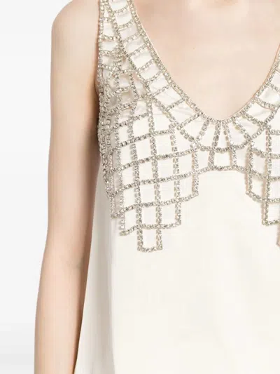 Self-portrait Rhinestone-embellished Sleeveless Blouse