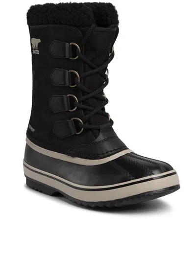 Sorel Caribou™ Faux Shearling-trimmed Nubuck And Rubber Snow Boots