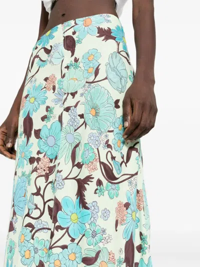 Stella Mccartney Lady Garden Print Maxi Skirt