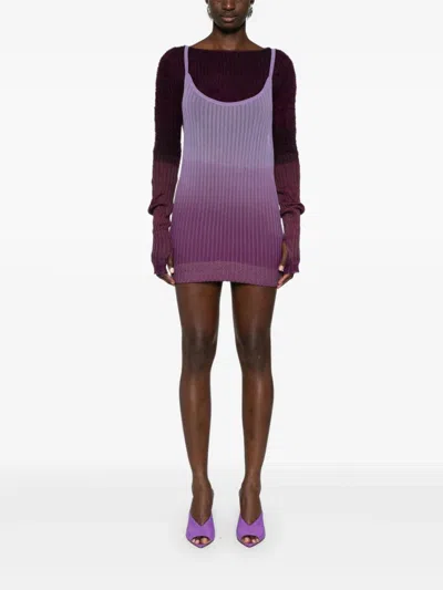 Attico Reversible Colorblocked Midi Dress