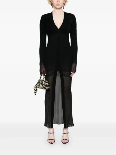 Attico Black Degradè Mini Dress