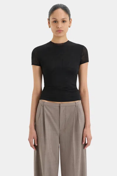 SIR JACQUES MESH FITTED TEE - BLACK / 2 