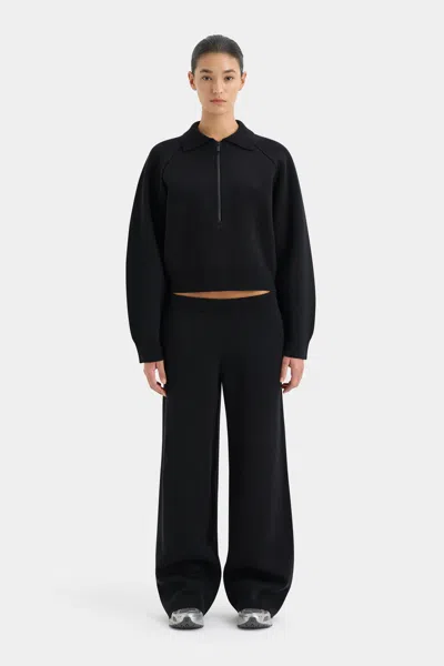 Sir Playback Rib Neck Sweater In Black