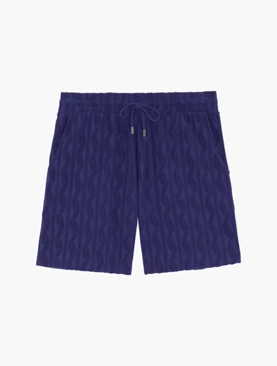 Shop Frescobol Carioca Augusto Terry Cotton Shorts In Dusk