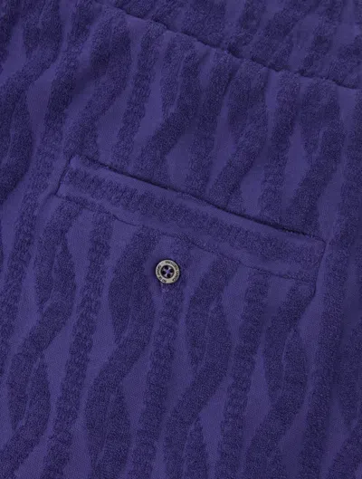 Frescobol Carioca Copacabana Jacquard Augusto Terry Cotton Shorts In Dusk