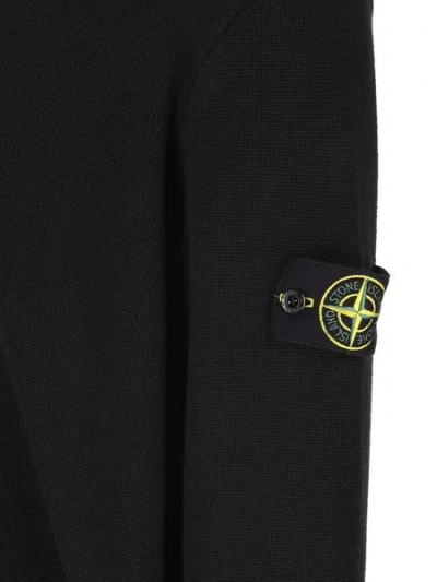 Shop Stone Island Logo-patch Crewneck Jumper In V0029 Black