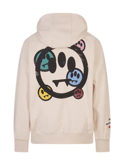 Barrow Logo Printed Sweatshirt Hoodie In Turtledove