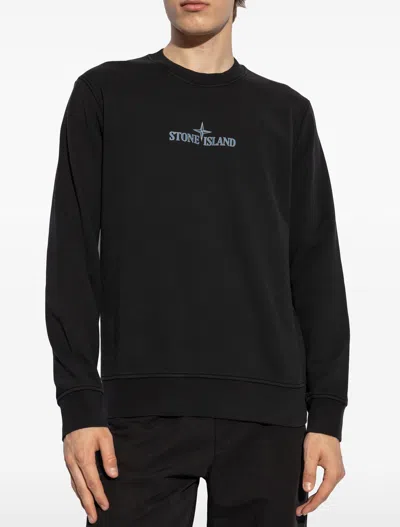 Shop Stone Island Sweaters Black