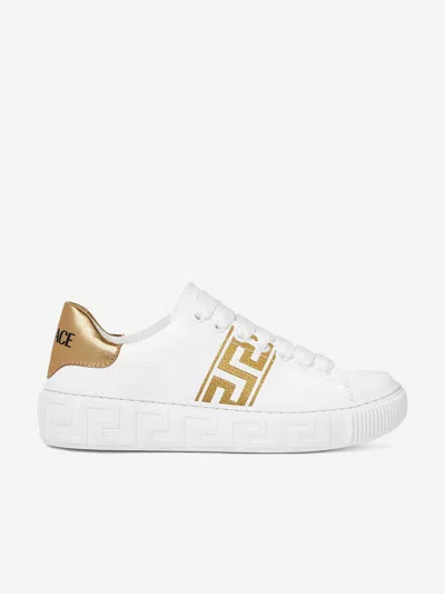 Versace Laced Sneakers In White