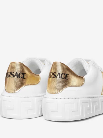 Versace Laced Sneakers In White