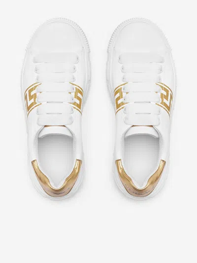 Versace Laced Sneakers In White
