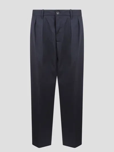 Shop Nine In The Morning Kai Baggy Trousers In Dark Blue