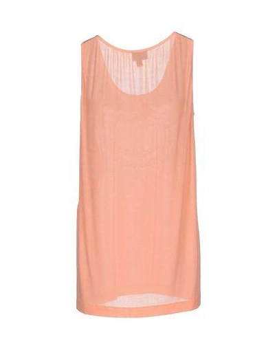 Shop Just Cavalli Tank Tops In Salmon Pink