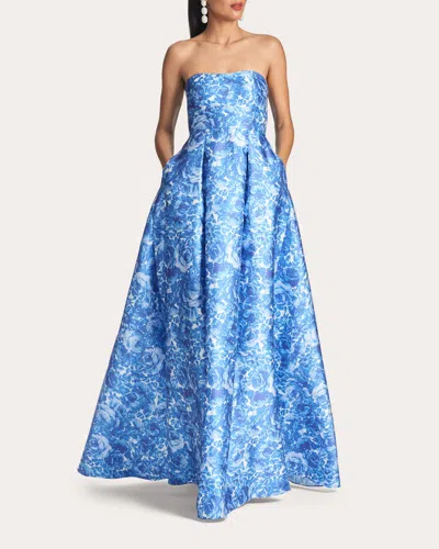 Sachin & Babi Giovanna Gown In Blue