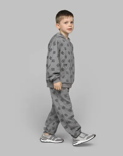 Dolce & Gabbana Boys Dg Logo Joggers In Grey