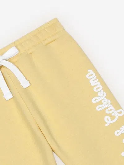 Dolce & Gabbana Baby Logo Joggers In Yellow