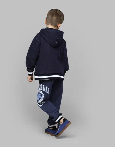 Dolce & Gabbana Boys Logo Joggers In Blue