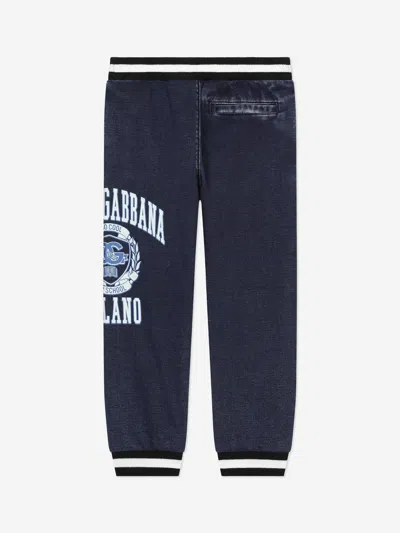 Dolce & Gabbana Boys Logo Joggers In Blue
