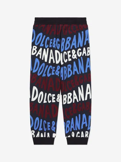 Dolce & Gabbana Boys Logo Joggers In Multicoloured