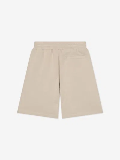 Dolce & Gabbana Logo-print Cotton Shorts In Beige