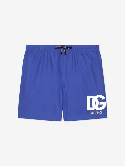 Dolce & Gabbana Logo Swim Shorts (8-12 Years) In Blue